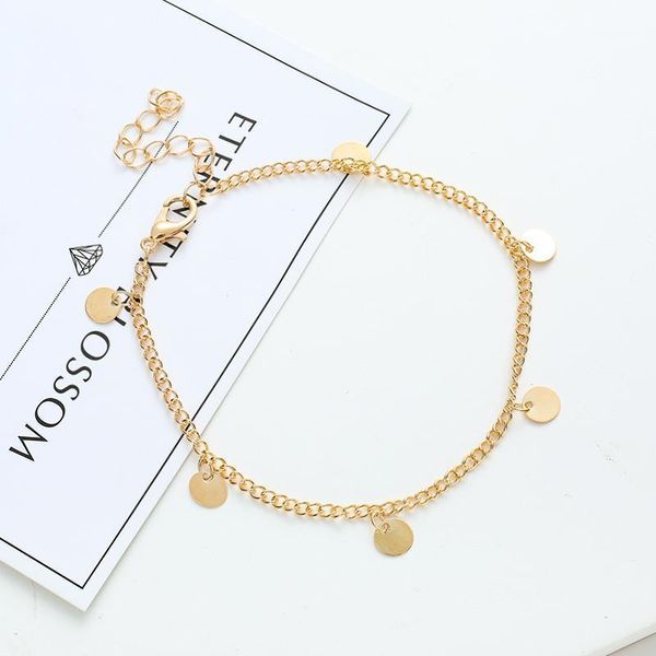 

link, chain europe and the united states wild handmade small round fashion simple bracelet female seamless welding chain1, Black