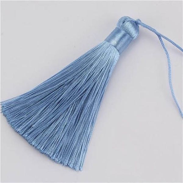

10pcs 8cm tassel brush pendant accessories for diy earrings jewelry making silk satin tassel handmade crafts findings supplier h jllnyr