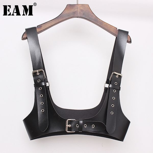 

eam] new spring summer pu leather black buckle personality women wide strap belt fashion tide all-match jx461 y200520, Black;brown