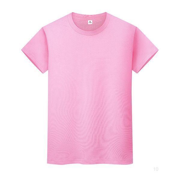 

new round neck solid color t-shirt summer cotton bottoming shirt short-sleeved mens and womens half-sleeved 8j74io