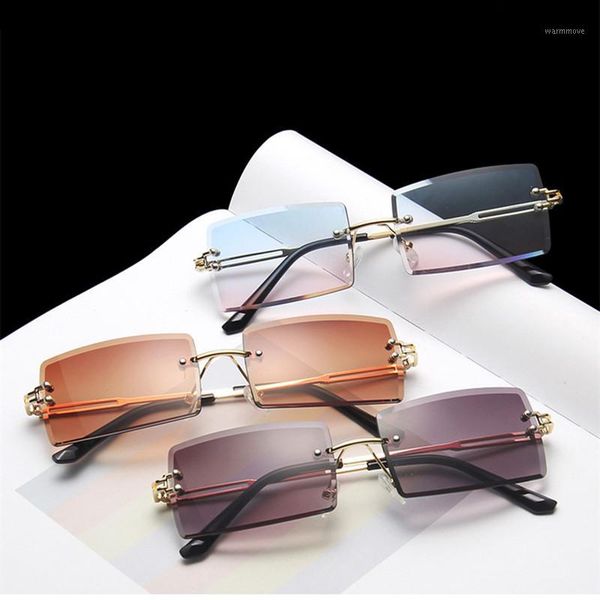 

vwktuun rectangle sunglasses women rimless uv400 goggles vintage sun glasses driving women's glasses lunette de soleil femme1, White;black