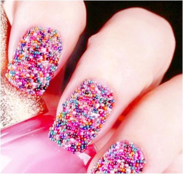 

0.8mm non-porous 13 kinds of diy glass beads, used for nails, jewelry accessories, mobile phone de bbyvlr