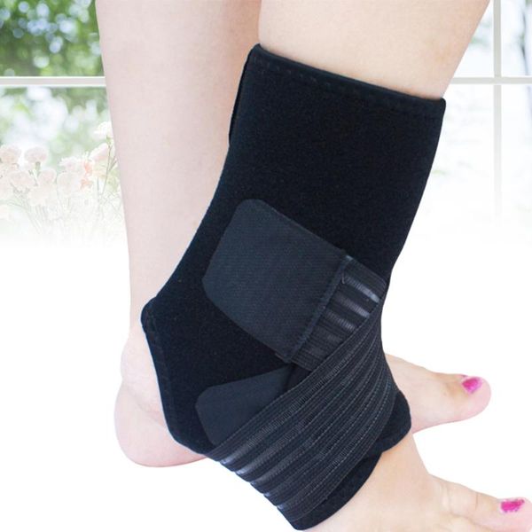 

ankle support 1pc sports elastic polyester pressure running basketball brace (black), Blue;black