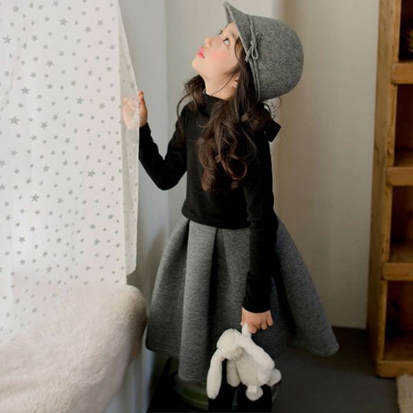 

girls' autumn winter drs plush 2019 new air cotton princs medium and large children's long sve puffy skirt q2al7qyd, Red;yellow