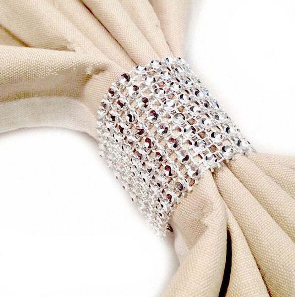 

rhinestone napkin rings diamond adornment for place settings, wedding receptions, dinner or holiday parties, family gatherings 122118