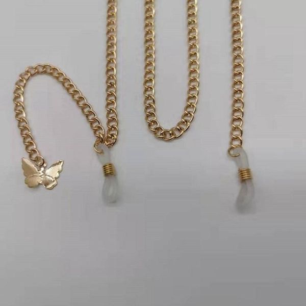 

2020 gold color butterfly glasses chain for women sunglasses necklace non slip cord holder neck strap rope glasses accessories h jllvwo