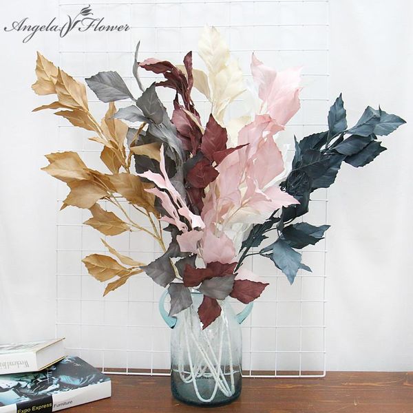 

100cm silk artificial flowers branch beech plants leaf grass p props wedding flower arrangement materials home garden decor