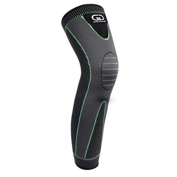 

elbow & knee pads gioro partner full leg long sleeve 1pc sports compression pad nylon warmth anti-slip elastic brace support, Black;gray