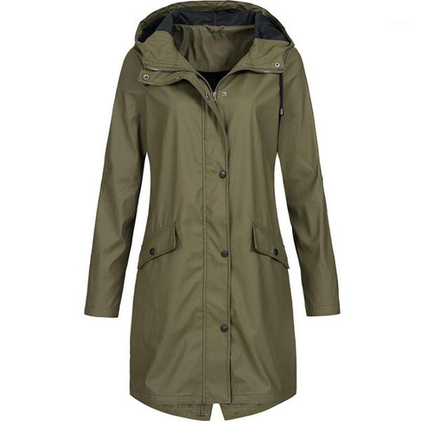 

women jackets winter coat jacket solid rain outdoor hoodie warm wide female jackets long coat overcoat windproof big size1, Black;brown