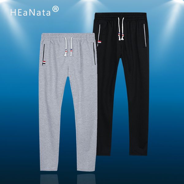 

6xl men's sports running pants joggers loose straight cylinder active pants gym workout jogging trousers solid color sweatpants c1118, Gray