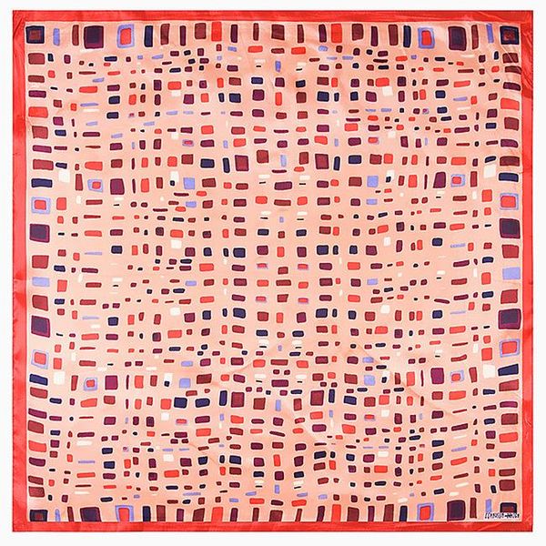 

scarves 60*60cm euro brand style women silk square scarf geometric little fashion tied bag handle high quality, Blue;gray