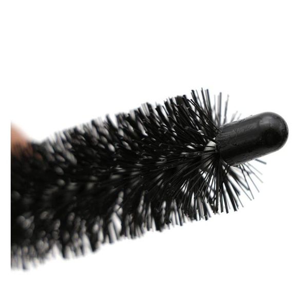 

slim wood handle hairdressing brushes small curling short hair brush mini round comb qylmgk bdehair, Silver