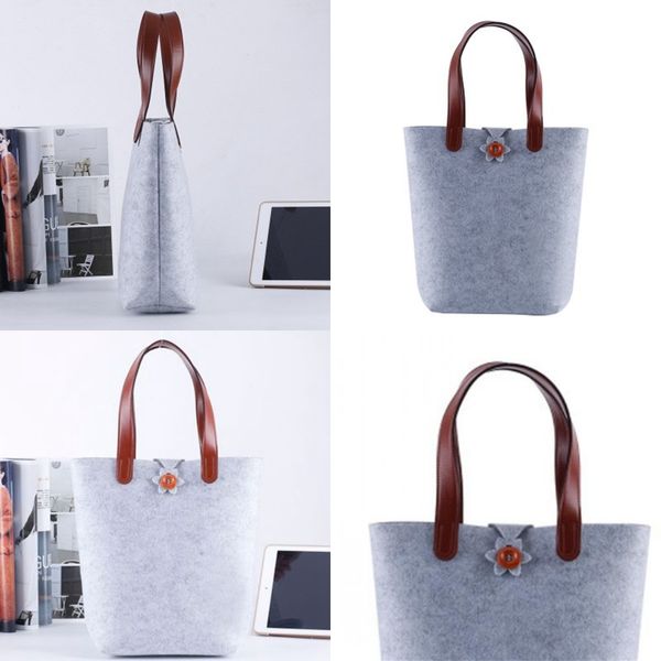 

felt shopping bag color non woven fabrics handbag reticule women fashion simplicity wear resistant 9fl uu
