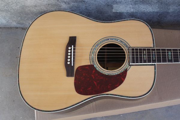 Fruto do ébano feito sob encomenda 41 polegadas guitarra acústica AAA superior sólido do corpo redondo