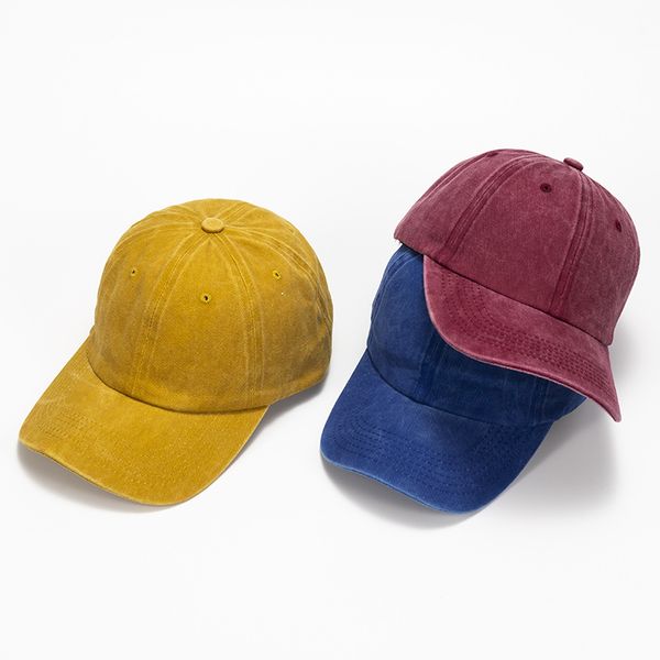 

retro - style washed sunscreen cap spring summer baseball caps, Blue;gray