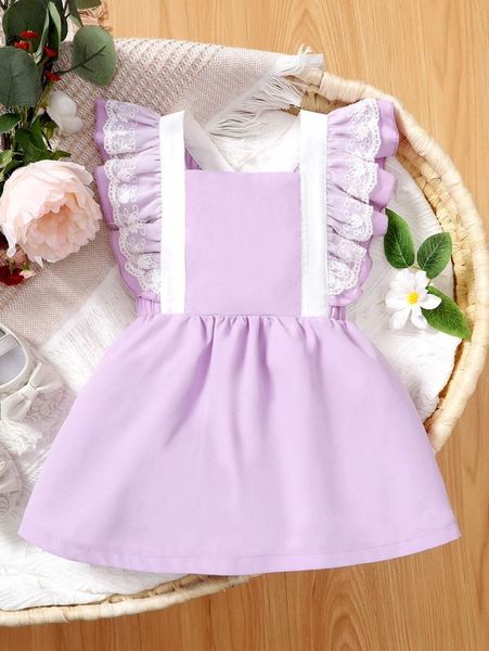 

baby embroidery mesh ruffle trim dress she02, Red;yellow