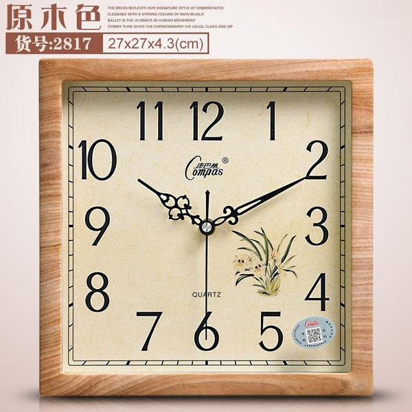 

wall clocks 3d clock modern wooden silent large farmhouse decor kitchen living room watch shabby chic klok electronic sc0801