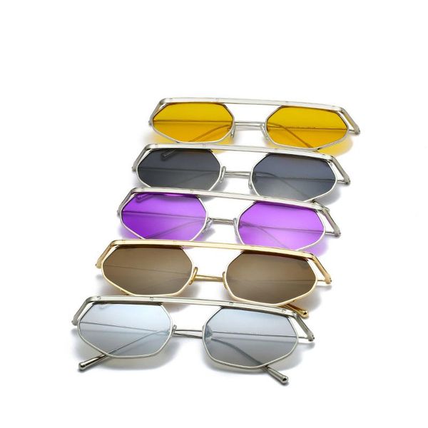 

sunglasses female personalized metal frame ocean for men and women uv glasses, White;black