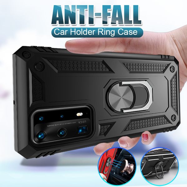 

wholesale armor shockproof phone mate pro huawei p40 20 30 lite for magnetic ring cover for holder huawei case p30 p20 lite pro case shaac