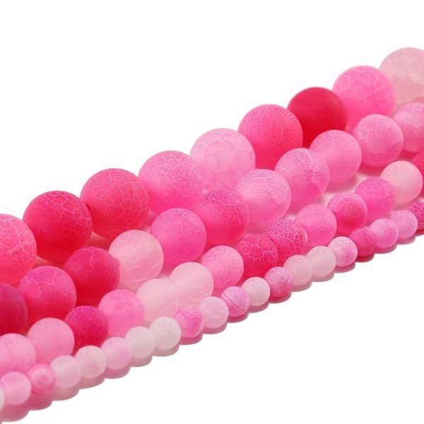 

wholesale weathering stone round spacer bead frost crab rose red agates bead for jewelry making diy necklaces bracelet accessory h bbyimz