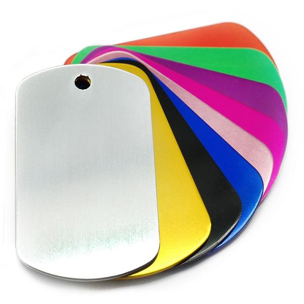 

20pcs/lot aluminum military pet id tag custom engraved name phone no. tag pendant personalized dog cat puppy collar acc sqcnhz