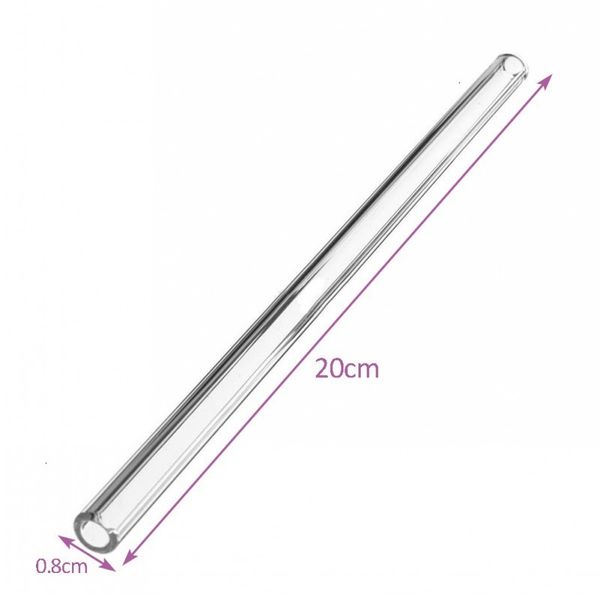 

factory price protecting 6pcs reusable colorful women heat lip resistance glass drinking straws 20cm cocktail accessorie