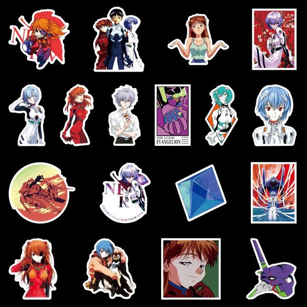 

10 50pcs neon genesis evangelion stickers for car lappvc backpack water bottle pad bicycle waterproof decal wmtnnn