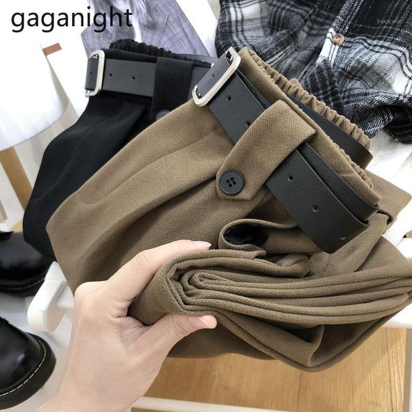 

gaganight solid women harem pants plus size fashion office lady high waist trousers with belt bottom pantalon dropshipping new1, Black;white