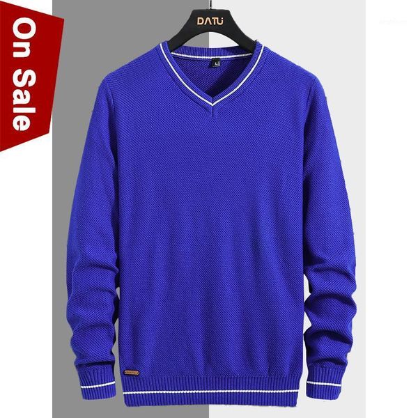 

men's sweaters 7color male pullover sweater men cotton knitted v-neck solid autumn business jersey slim jumper youth blue1, White;black