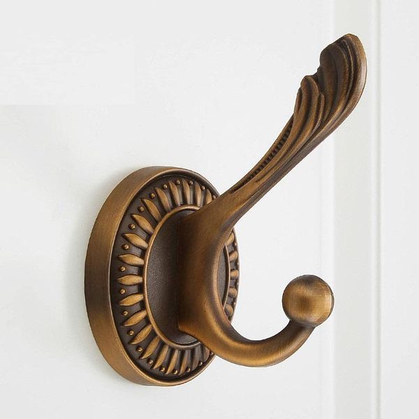 

1pcs hooks phoenix tail holder hanger antique wall shoe clothes hat double hook home organization hats bag superior quality1