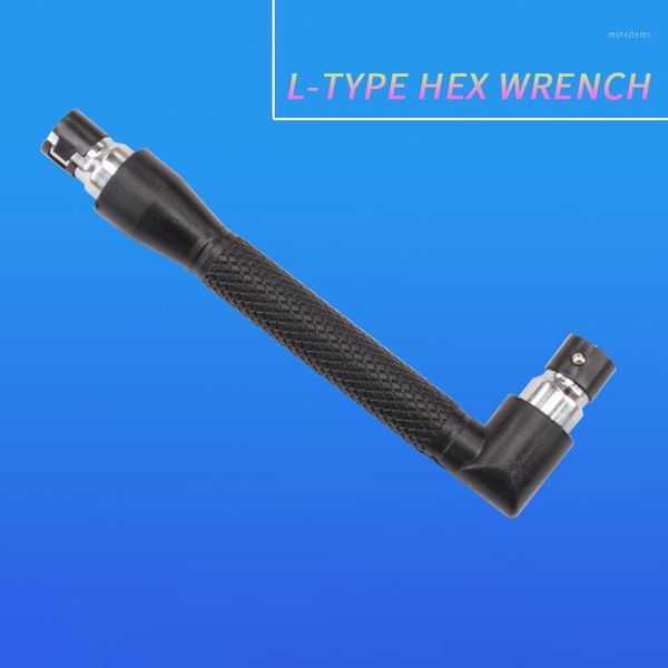 

1p mini wrench spanner l-shaped double head 1/4 socket wrench spanner screwdriver home diy hand tool workshop auto parts1
