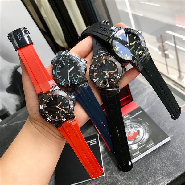 

2021 new men's watch size 43.5mm with sw200 movement thickened sapphire double layer blue film glass mirror high strength waterproof 30, Slivery;brown