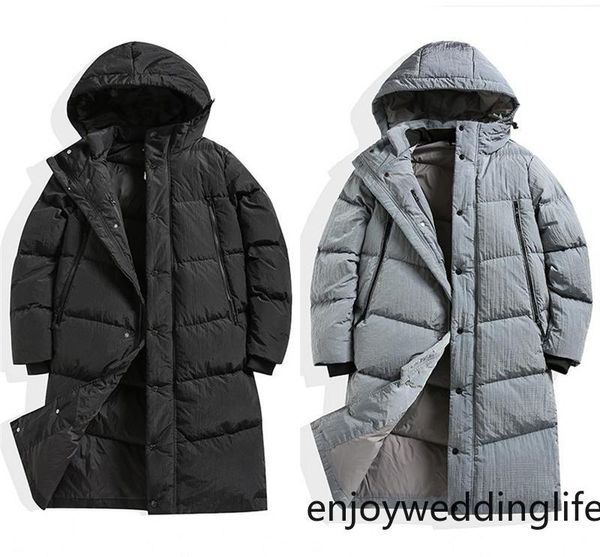 

мода мужские куртки длинные ветровка теплый с капюшоном вскользь мода зимняя куртка вниз куртка тонкий с капюшоном пуховик fy7356, Black