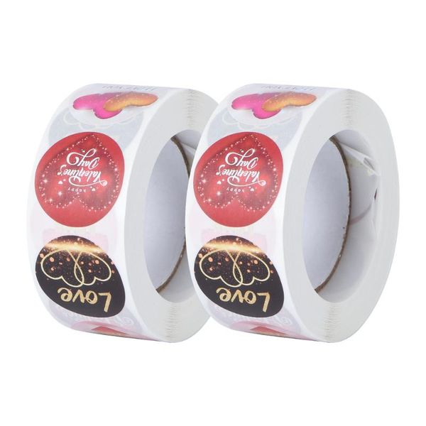 

2 rolls i love you valentine's day stickers gift bouquets decorative labels