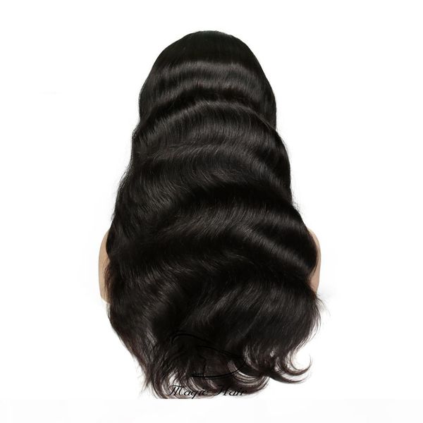 

wholesale 20-26inch full lace human hair wigs for women natural color body wave brazilian lace frontal wigs with baby hair natural hairline, Black;brown