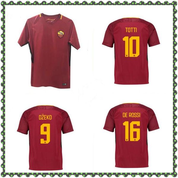 

roma retro soccer jersey 2017-2018 totti batistuta candela montella shirt 17 18 rome vintage football shirt, Black;yellow