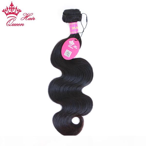 

queen hair products unprocessed 1pcs lot brazilian virgin human hair extensions natural color body wave 12"-28" dhl ing, Black