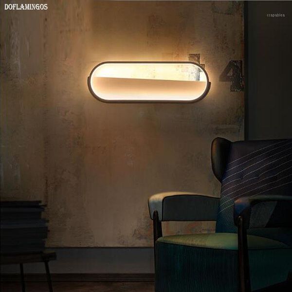 

2020new modern minimalist led aluminum iron bedside lamp wall lamp room mirror light white black warm white1