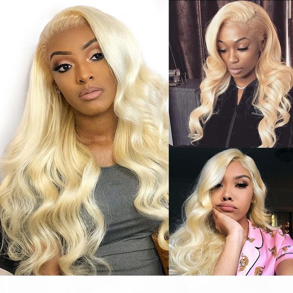 

blonde lace front human hair wigs body wave colored 613 human hair wigs for black women inch pre plucked lace front wig full
