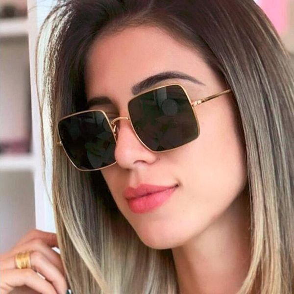 

sunglasses classic square women 2021 designer trend sun glasses for female uv400, White;black