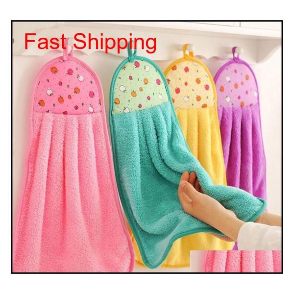 

hand towel hanging kitchen bathroom indoor thick soft cloth wipe towel coral fleece dish cloth cartoon clean towel ac qylwcy bdenet