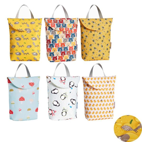 

multifunctional baby diaper organizer reusable waterproof fashion prints wet dry bag mummy storage bag travel nappy bag h wmtifc