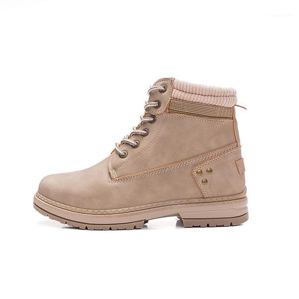 

boots winter shoes women 2021 autumn flat heel fashion keep warm women's brand woman ankle y1, Black