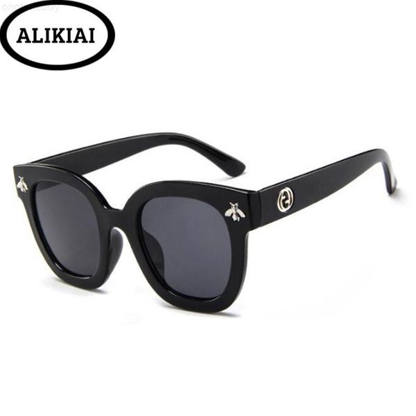 

2020 oversized designer square brand sunglasses alikiai vintage sun glasses for women eyewear uv400 shades ladies, White;black