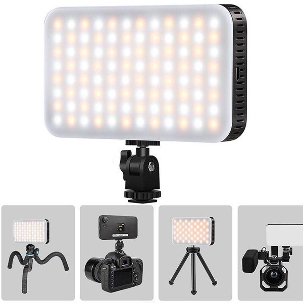 

portable led video light dimmable 2700k-6500k on camera fill light 3000mah pgraphy lighting lamp for dslr camera accessories