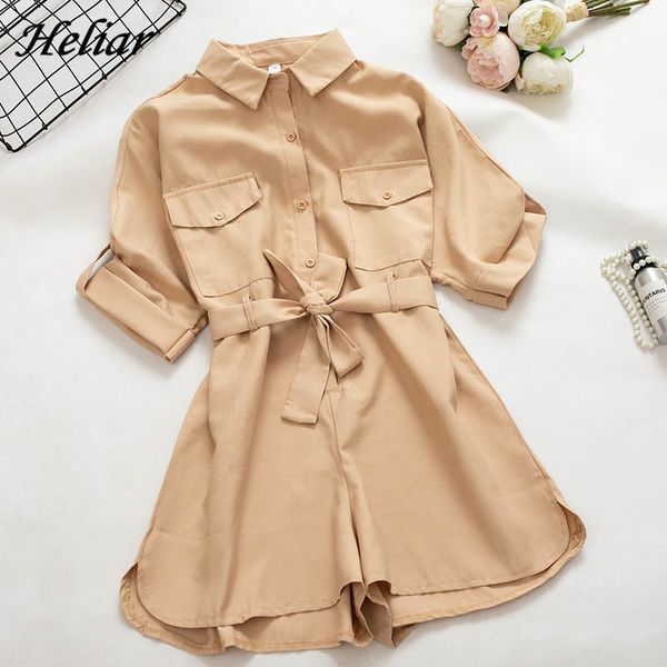 

heliar women playsuits lady plaid high waist jumpsuits with sashes cargos rompers whit pockets 2019 casual wide leg rompers t200704, Black;white