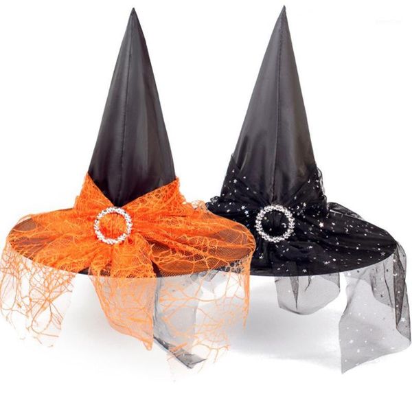 

halloween ribbon yarn witch hat decor party cosplay props1