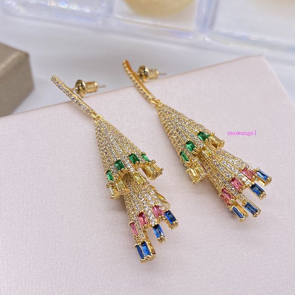 

luxurious umbrella earrings stereoscopic diamond fan earrings with zircon earrings for women's geometric ultra-light luxury dress earri, Silver