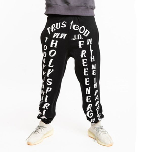 

joggers pants hip hop women mens joggers sweatpants urban streetwear sweat men kardashian loose casual trousers, Black