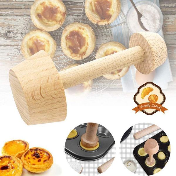 

wooden egg tart tamper double side eggtart pusher egg tart maker mini pan mold mould pastry tools home diy baking acc qyldec